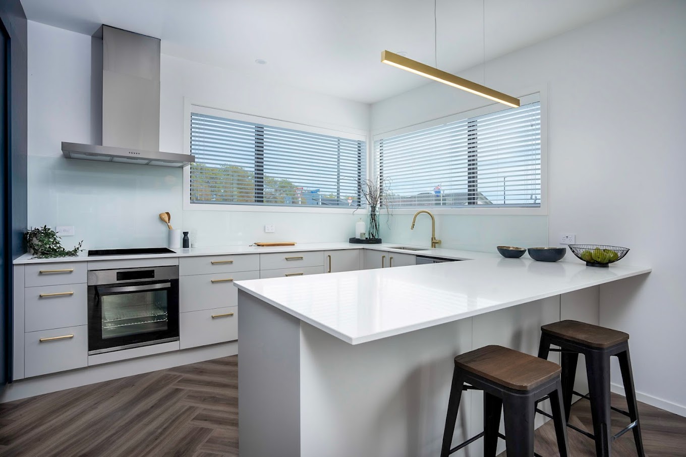 modern kitchen white in new build home paerata rise
