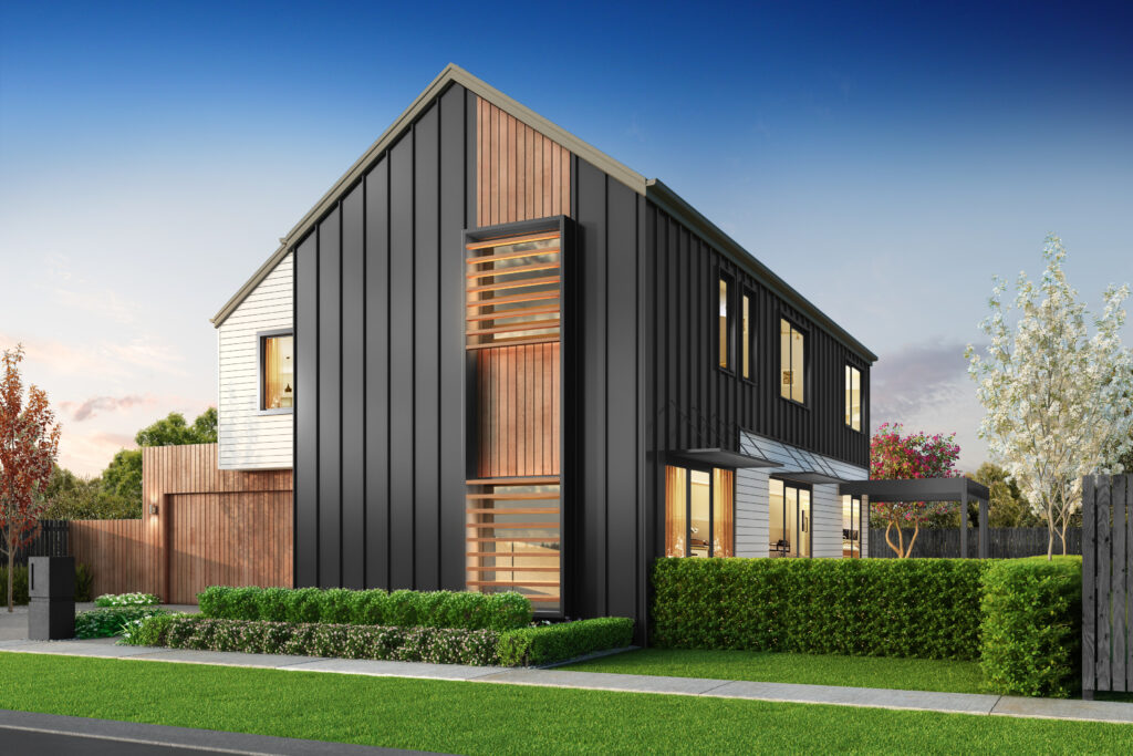 paerata rise new build wooden and black home