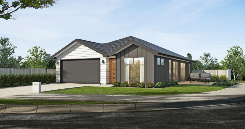 fancy grey and white finish new build home at paerata rise