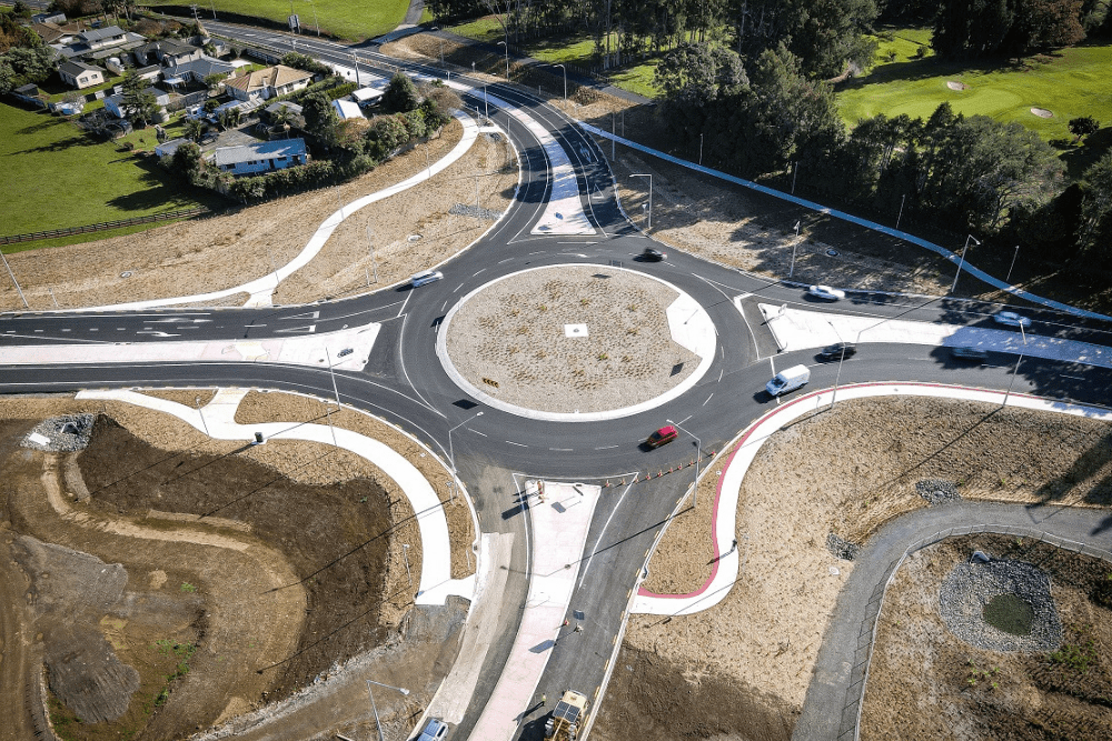 Road Roundabout from above