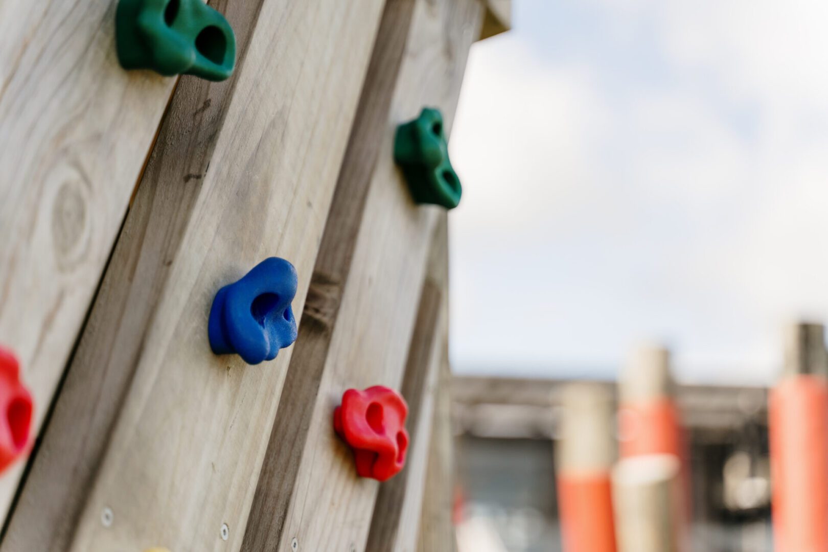 climbing wall at playground