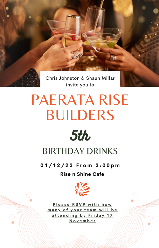 Paerata Rise Birthday invite